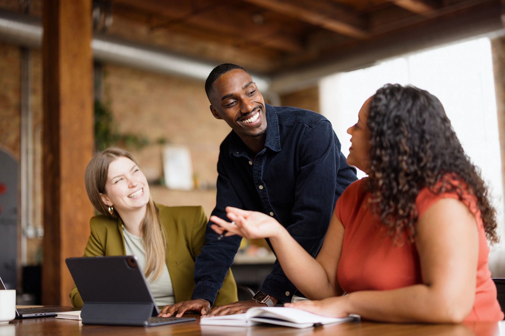 Business colleagues meeting in a professional office